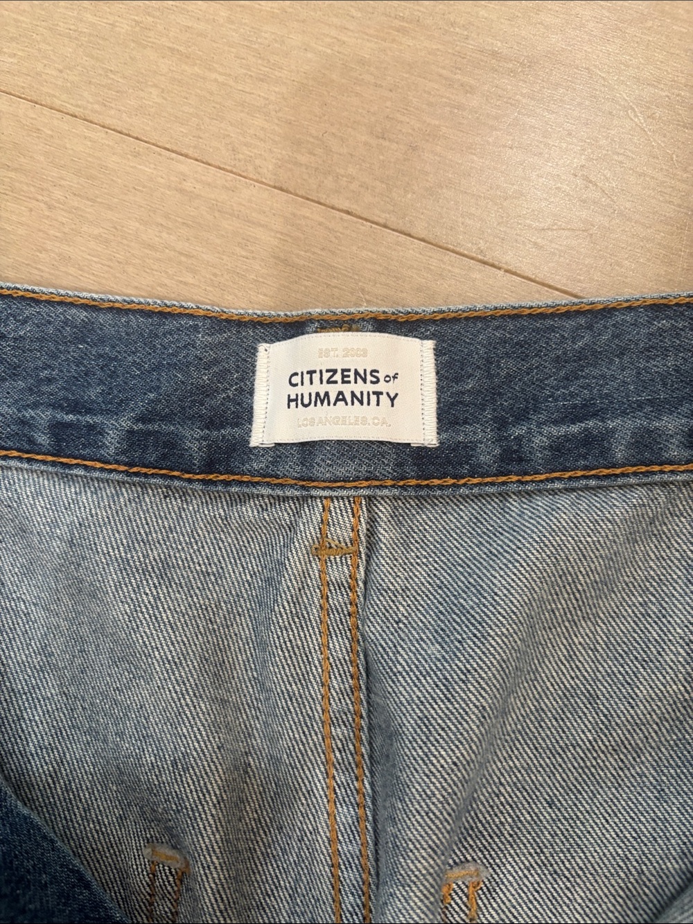 Citizens Of Humanity Indigo Relaxed Cargo Jeans - Picture 2 of 4